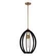 Uttermost Darby 1 Light Architectural Oval Pendant in Bronze