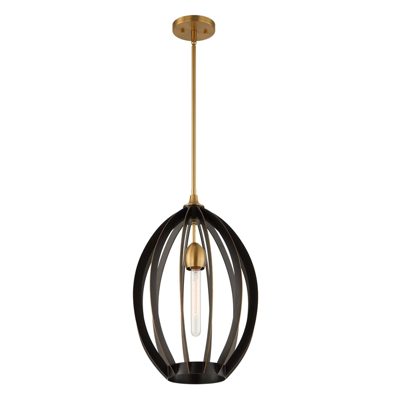 Uttermost Darby 1 Light Architectural Oval Pendant in Bronze