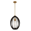 Uttermost Darby 1 Light Architectural Oval Pendant in Bronze