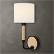 Uttermost Franconia 1 Light Wooden Sconce in Black