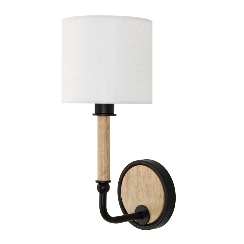 Uttermost Franconia 1 Light Wooden Sconce in Black