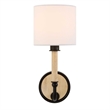 Uttermost Franconia 1 Light Wooden Sconce in Black