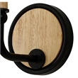 Uttermost Franconia 1 Light Wooden Sconce in Black