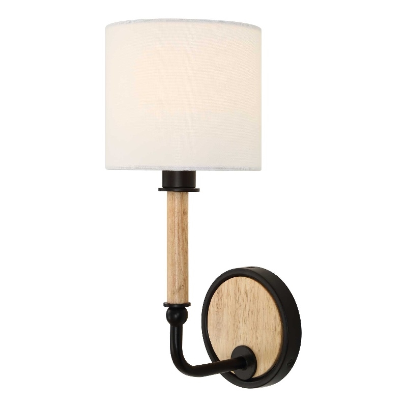 Uttermost Franconia 1 Light Wooden Sconce in Black