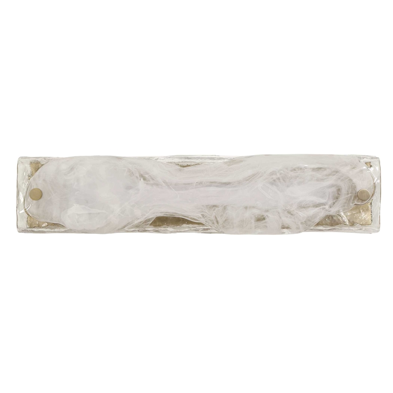 Uttermost Taffy 1 Light LED Swirl Glass Sconce in White