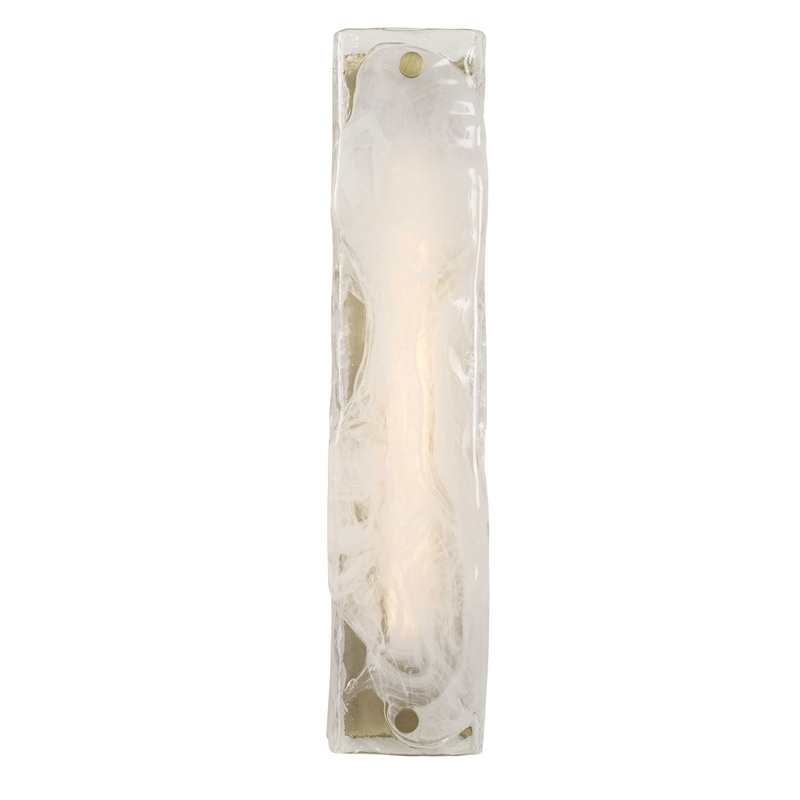 Uttermost Taffy 1 Light LED Swirl Glass Sconce in White