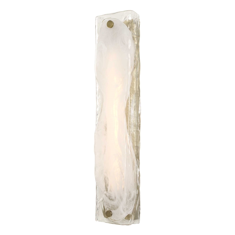 Uttermost Taffy 1 Light LED Swirl Glass Sconce in White