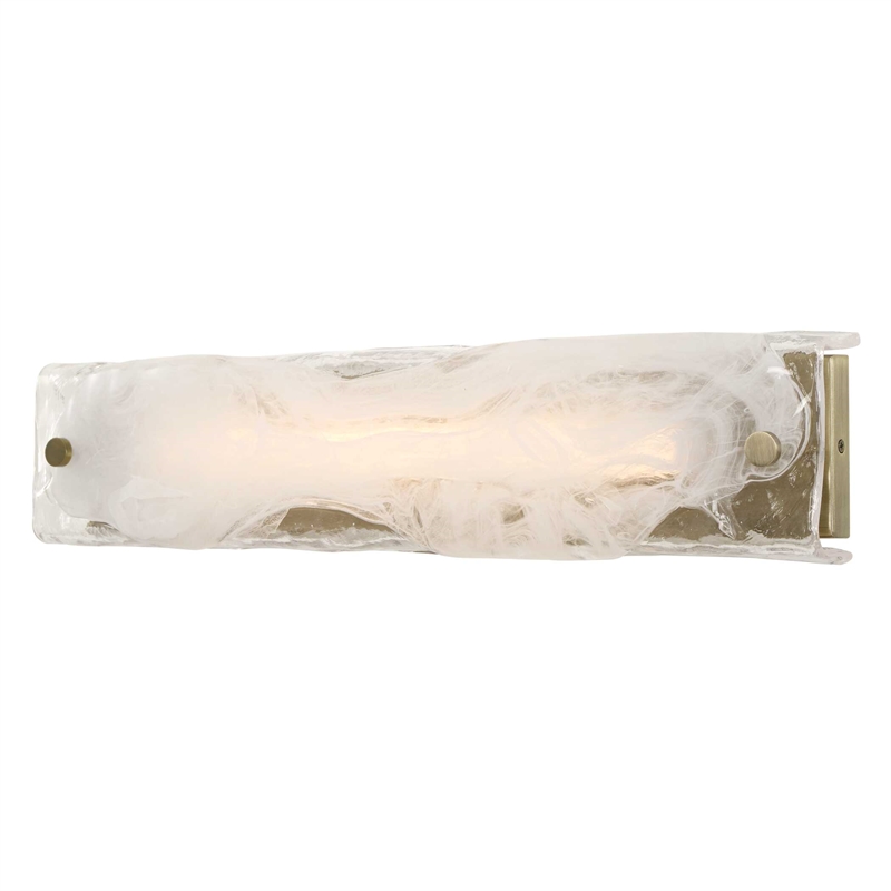 Uttermost Taffy 1 Light LED Swirl Glass Sconce in White