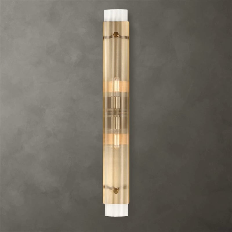 Uttermost Elmhurst 2 Light Vanity Sconce in Brass