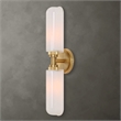 Uttermost Wellsville 2 Lt Brass Sconce in White
