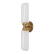 Uttermost Wellsville 2 Lt Brass Sconce in White