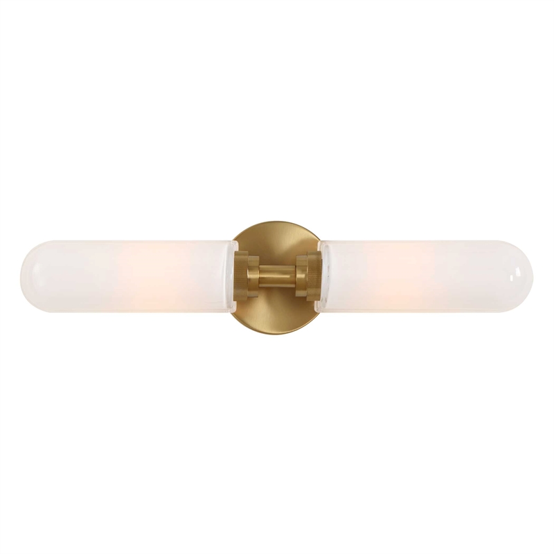 Uttermost Wellsville 2 Lt Brass Sconce in White