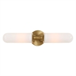 Uttermost Wellsville 2 Lt Brass Sconce in White
