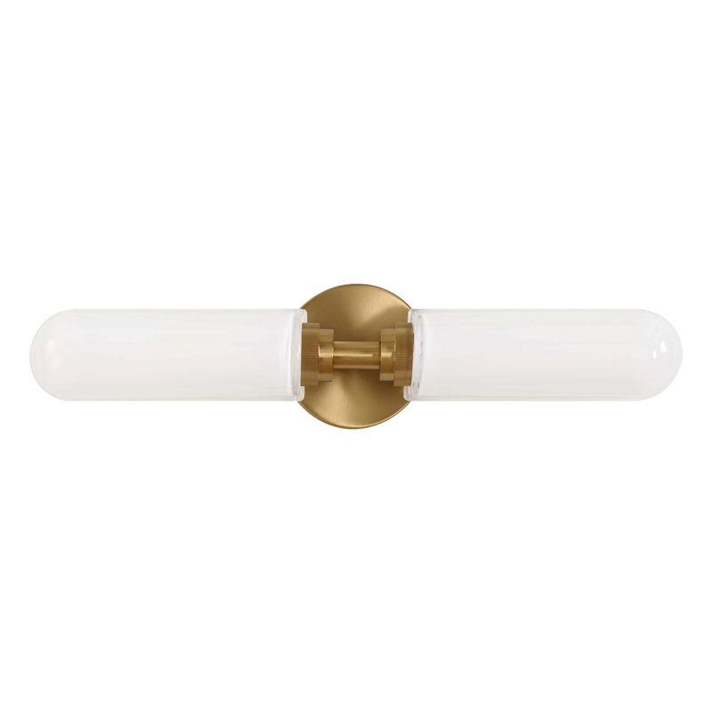 Uttermost Wellsville 2 Lt Brass Sconce in White