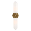 Uttermost Wellsville 2 Lt Brass Sconce in White