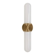 Uttermost Wellsville 2 Lt Brass Sconce in White