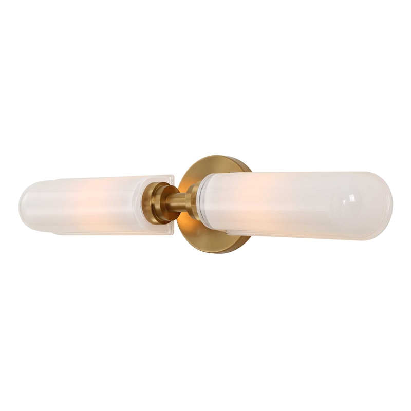 Uttermost Wellsville 2 Lt Brass Sconce in White