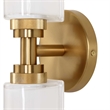 Uttermost Wellsville 2 Lt Brass Sconce in White