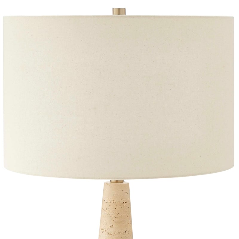 Uttermost Perkins Travertine Table Lamp in Brown/Beige