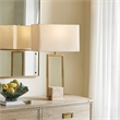 Uttermost Warrick Modern Travertine Table Lamp in Gold