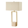 Uttermost Warrick Modern Travertine Table Lamp in Gold