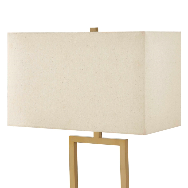 Uttermost Warrick Modern Travertine Table Lamp in Gold