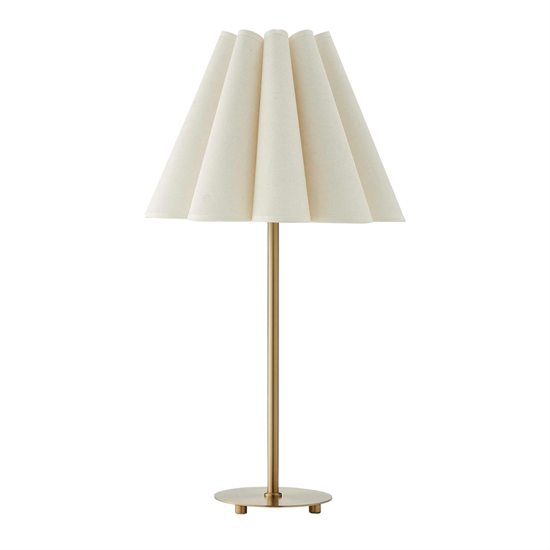 Uttermost Lilabet Fluted Shade Table Lamp in Gold
