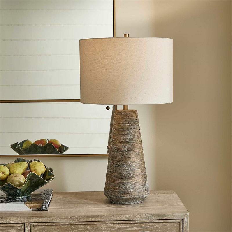 Uttermost Mosier Table Lamp in Rustic Beige/Brown