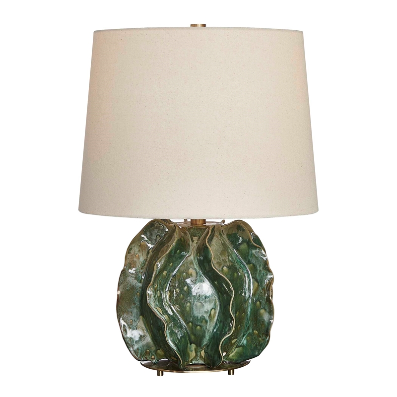 Uttermost Guinevere Table Lamp in Deep Green