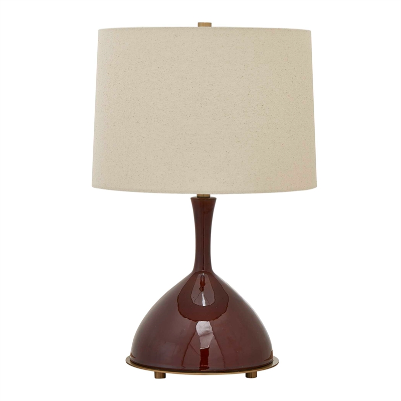 Uttermost Colette Table Lamp in Burgundy/Red