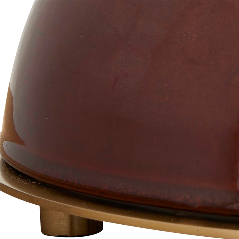 Uttermost Colette Table Lamp in Burgundy/Red