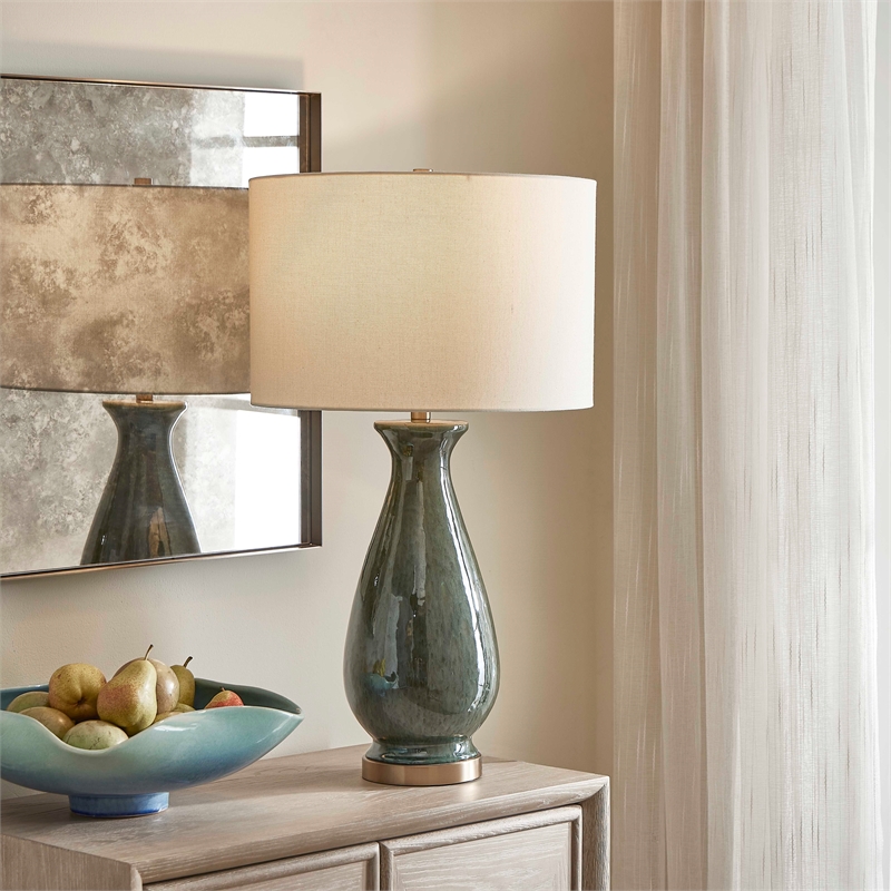 Uttermost Colestin Deep Green Table Lamp