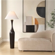 Uttermost Pravin Dark Wood Floor Lamp in Bronze