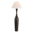 Uttermost Pravin Dark Wood Floor Lamp in Bronze