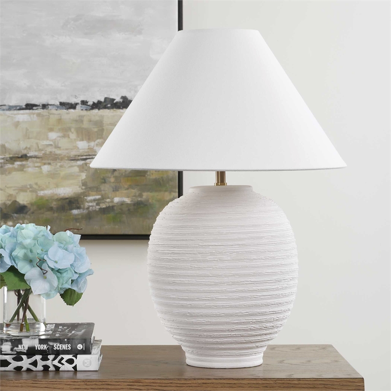Uttermost Rocio Ceramic White Table Lamp