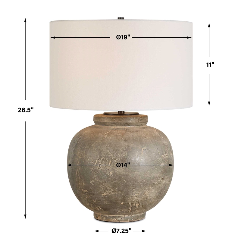 Uttermost Rock Of Ages Table Lamp Rust Brown /Gray