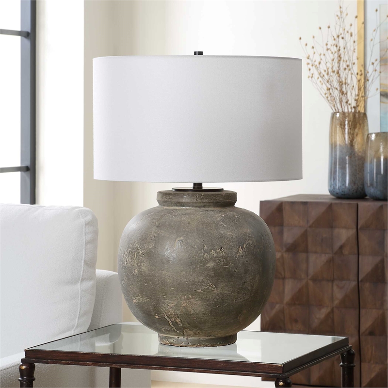 Uttermost Rock Of Ages Table Lamp Rust Brown /Gray