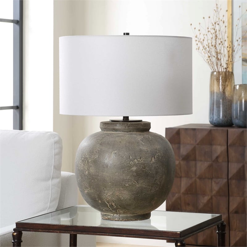 Uttermost Rock Of Ages Table Lamp Rust Brown /Gray