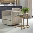 Uttermost Lindon Travertine Nesting Tables in Gold (Set of 2)