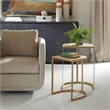 Uttermost Lindon Travertine Nesting Tables in Gold (Set of 2)