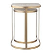 Uttermost Lindon Travertine Nesting Tables in Gold (Set of 2)