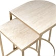 Uttermost Lindon Travertine Nesting Tables in Gold (Set of 2)