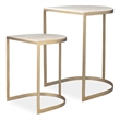 Uttermost Lindon Travertine Nesting Tables in Gold (Set of 2)