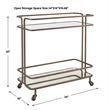 Uttermost Erivo Bronze Bar Cart in Bronze