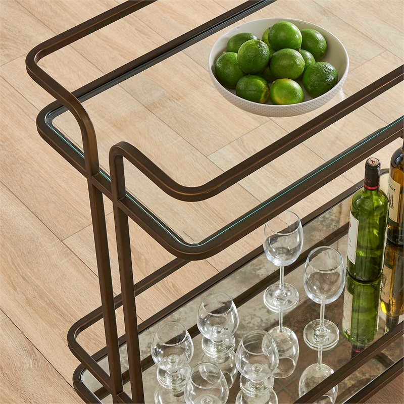 Uttermost Erivo Bronze Bar Cart in Bronze