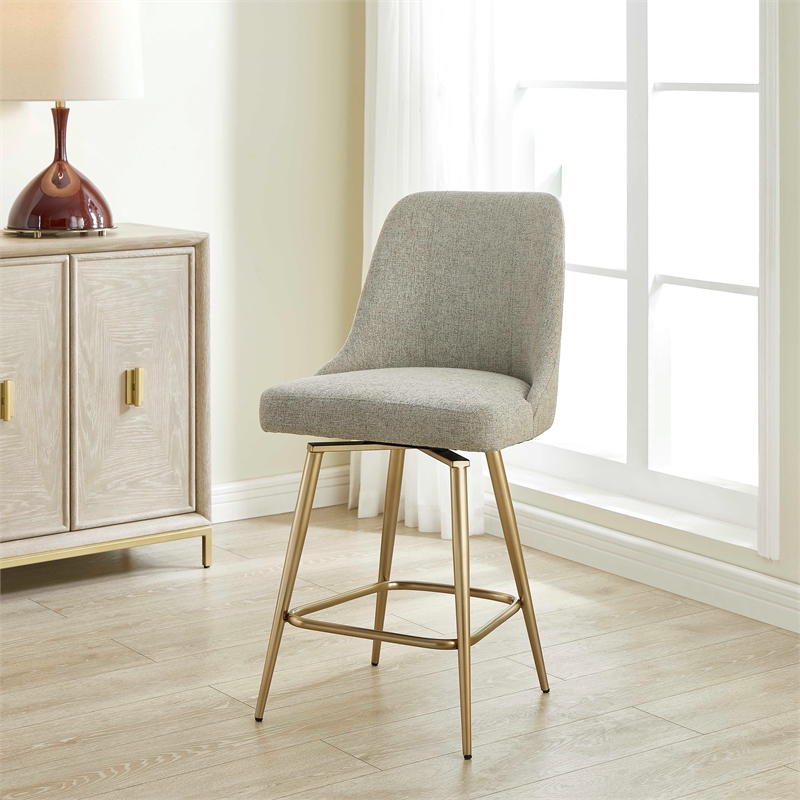 Uttermost Bramwell Upholstered Counter Stool in Gray