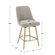 Uttermost Bramwell Upholstered Counter Stool in Gray