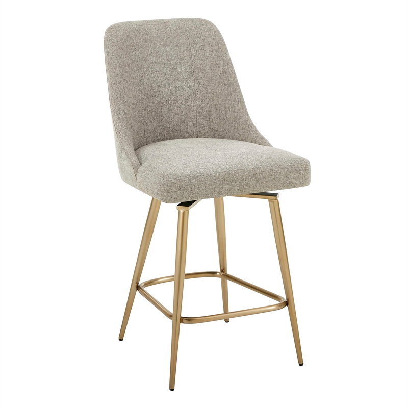 Uttermost Bramwell Upholstered Counter Stool in Gray