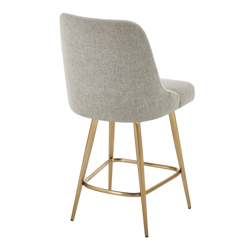 Uttermost Bramwell Upholstered Counter Stool in Gray