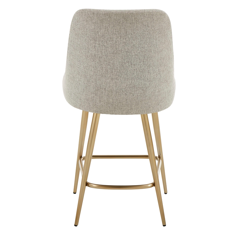 Uttermost Bramwell Upholstered Counter Stool in Gray